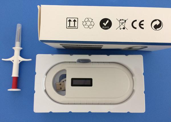 RFID Animal Pocket Universal Microchip Reader For Dog Cat ID Reading , 1 year