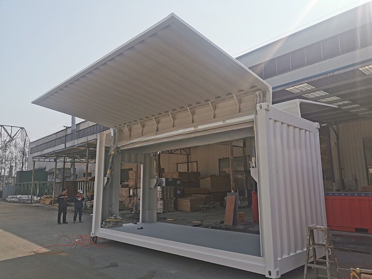 SPA-H Corten-A 20ft Electric Hydraulic Wing Flying Opening Dry Shipping Container Side Door with Side Open Design
