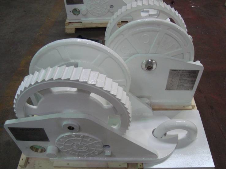 Barge Connecting Hand Manual Swivel Winch For Marine Ship Nabrico Original