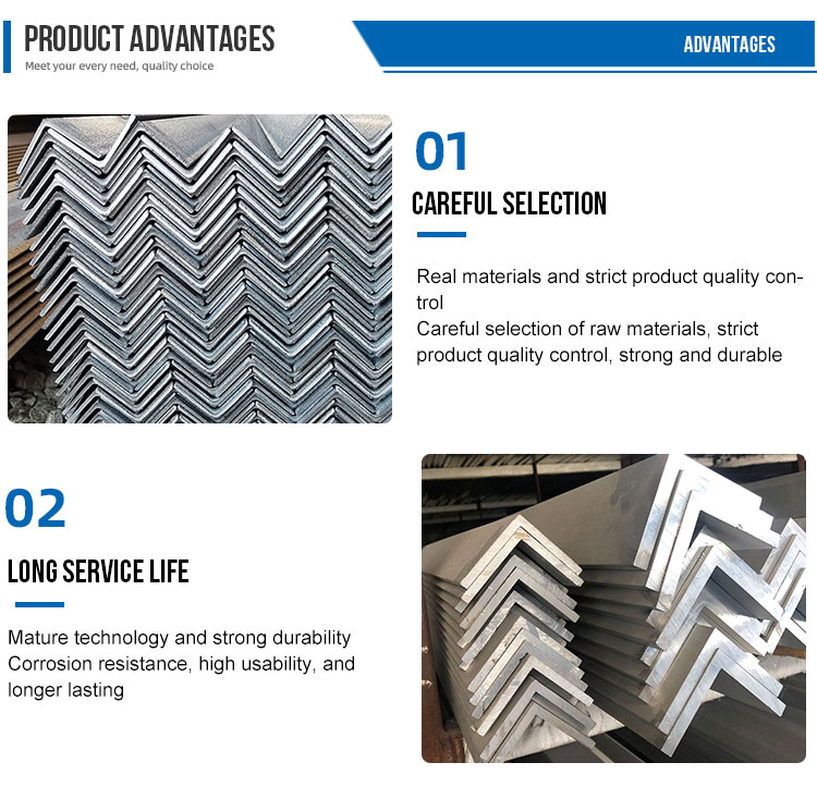 Factory Direct Sales Q235b Angle Steel Hot-dip Galvanized Equilateral Hot-rolled Shelf Galvanized Angle Iron