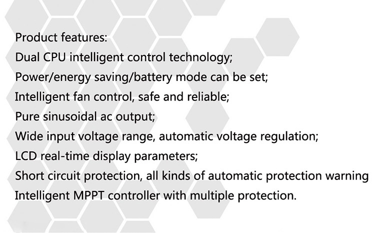 High Output High Frequency Power Solar Inverter 3KW ~ 5KW Reverse Control Integrated for home
