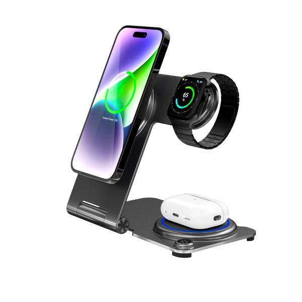 Multipurpose Cool Electronic Gifts Foldable Wireless Charger Holder Multiple