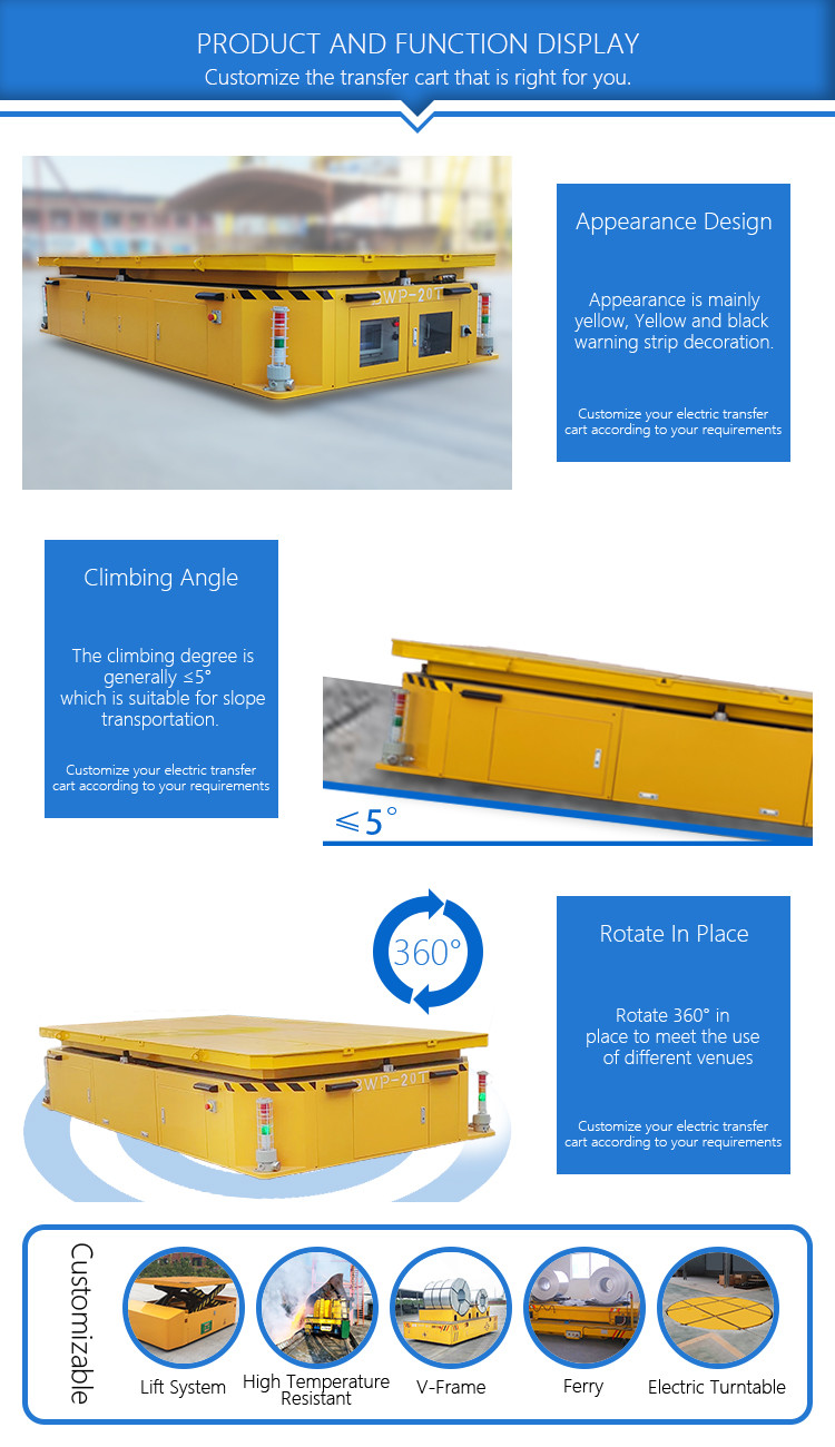 Magnetic Navigation AGV Automatic Guided Vehicle Trackless Transfer Cart 10 Ton