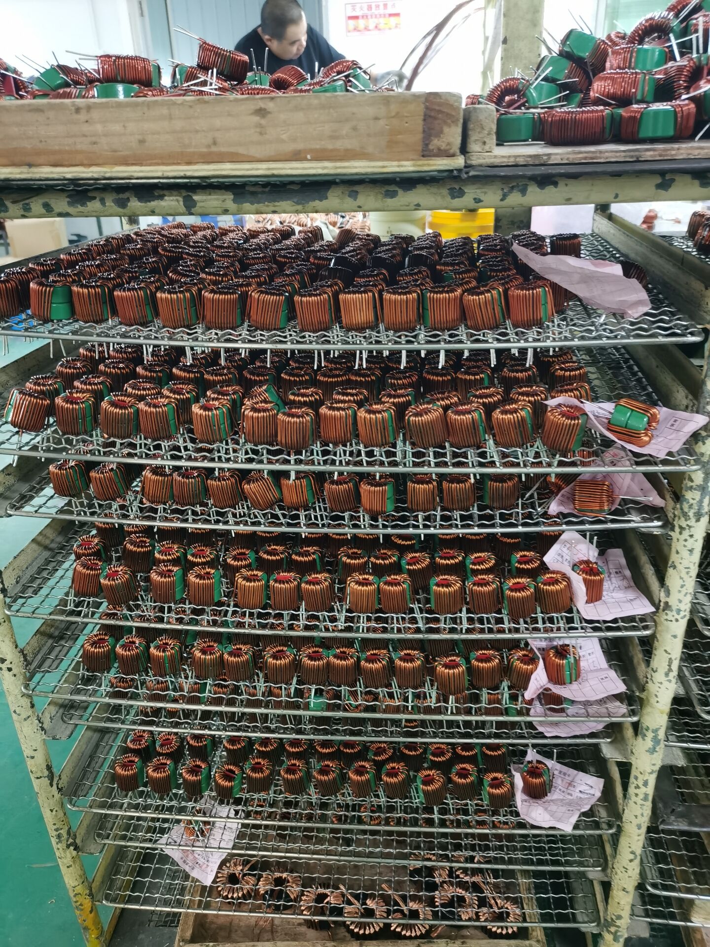 Magnetic copper wire choke coil toroidal ferrite core through hole power inductor coil for Tesla coil generator