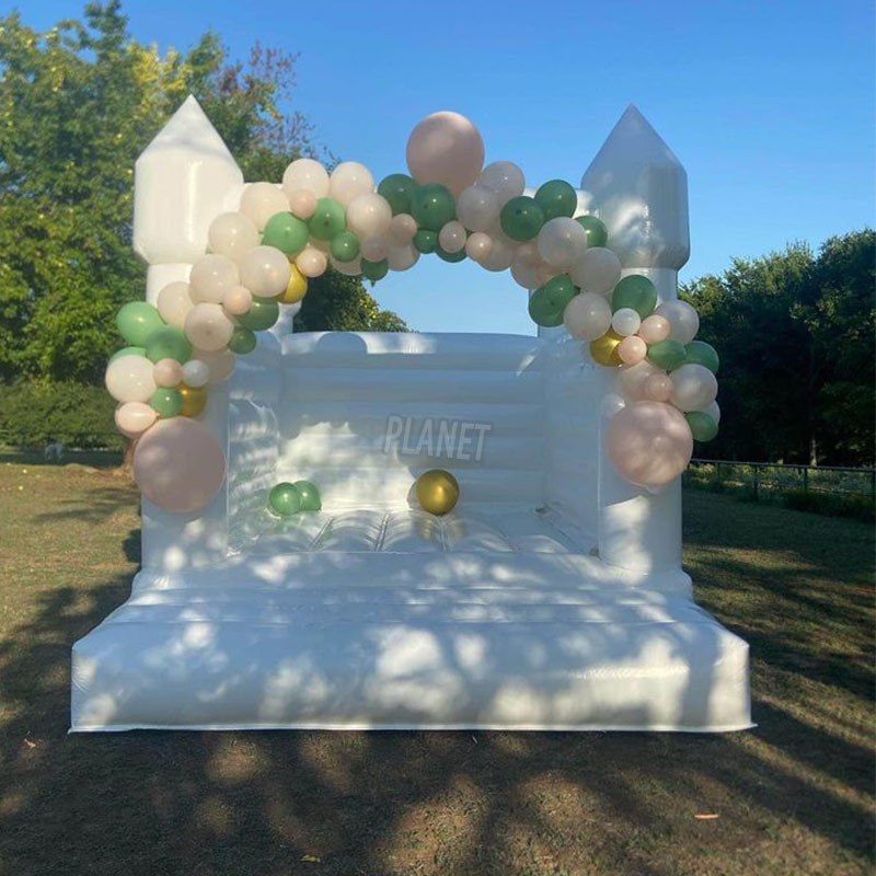 Mini Outdoor Jumping White Inflatable Bounce House Wedding Inflatable Bouncer
