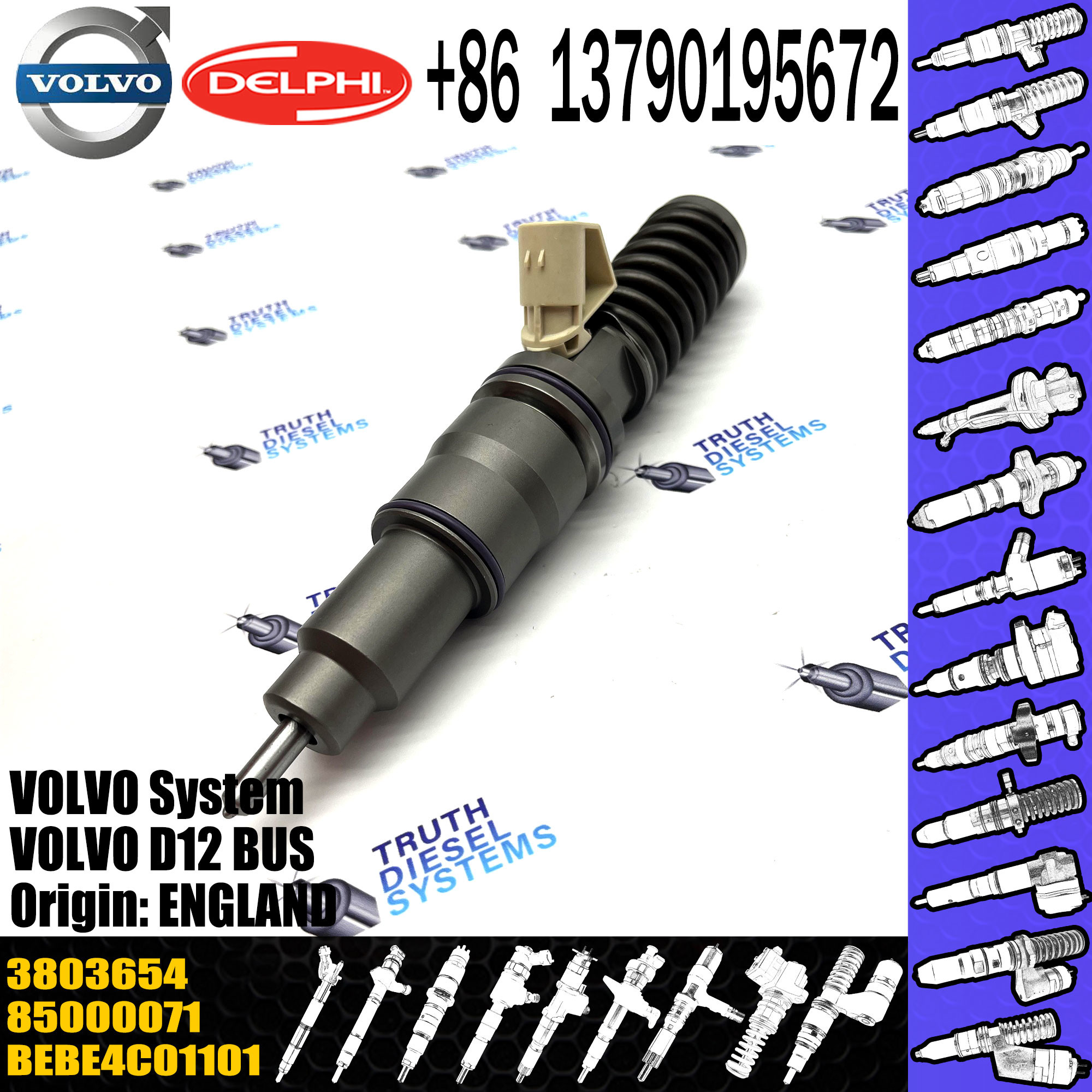 20440388 BEBE4C01001 3803654, 85000071 9.5 MM BORE L222PBC E1 VOL/ VOL TRUCK VOL D12 BUS