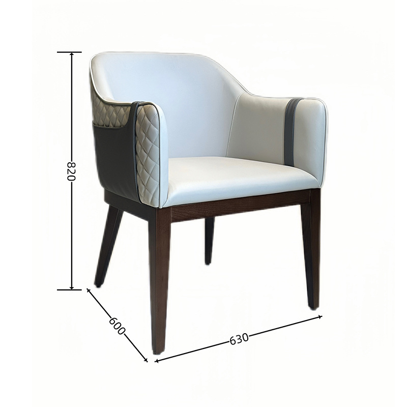 OEM Wholesale Hotel Furniture Restaurant Wood Chair with Armrest Home Dining Room