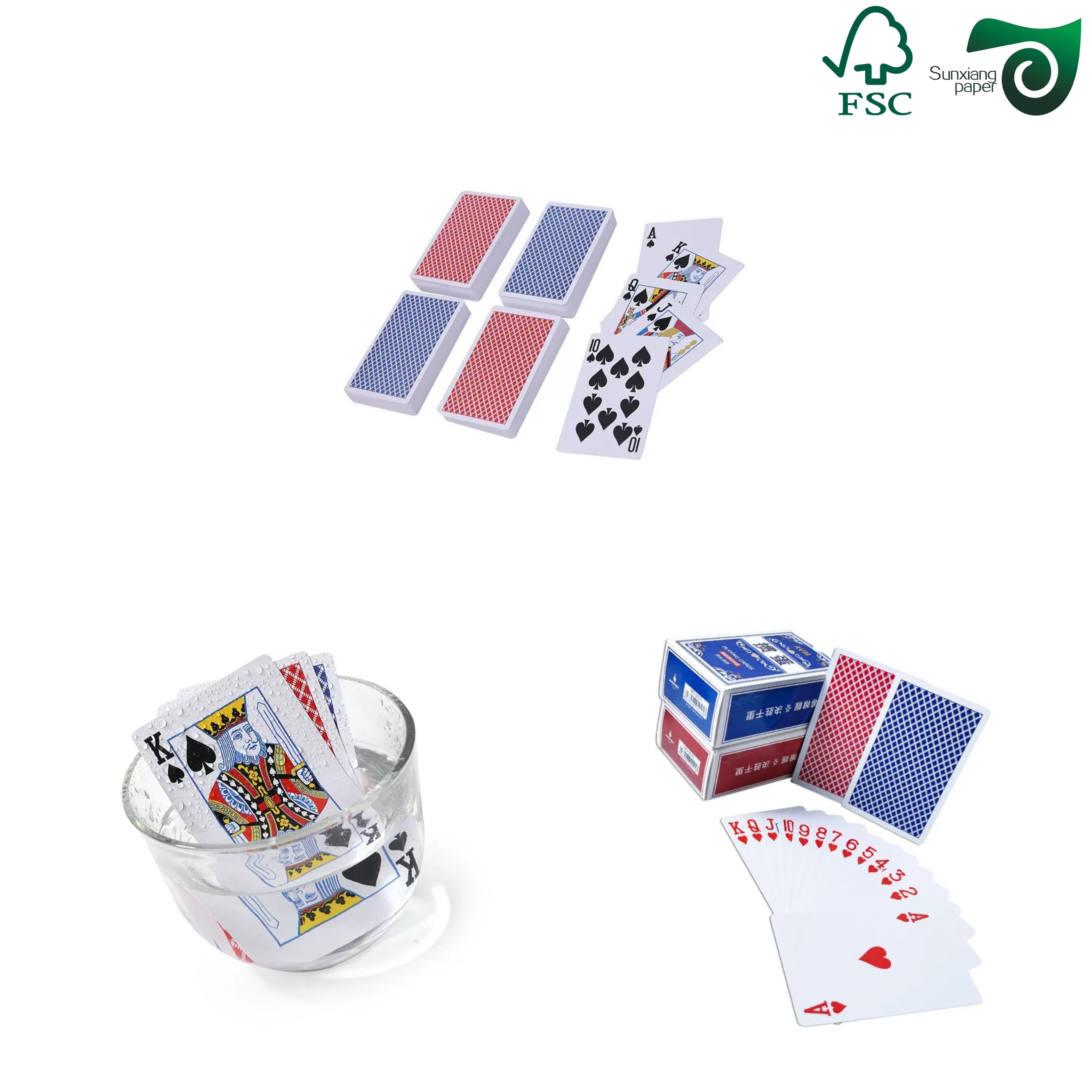 Black Core Coated Poker Paper 310gsm With High Opacity Anti Cheating Cardstock