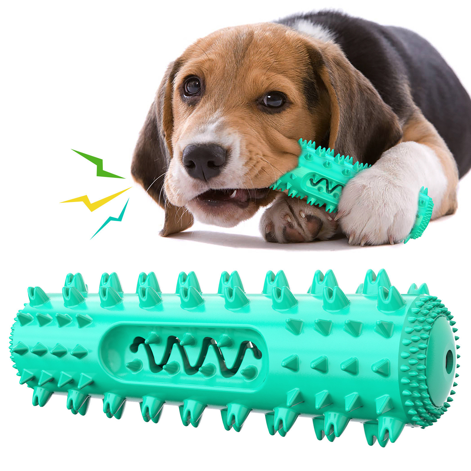 Multifunctional Squeaky Dog Chew Toy – TPR Dental Stick with Sound and Treat Dispenser, 200g, Bulk Pet Supplies for Export