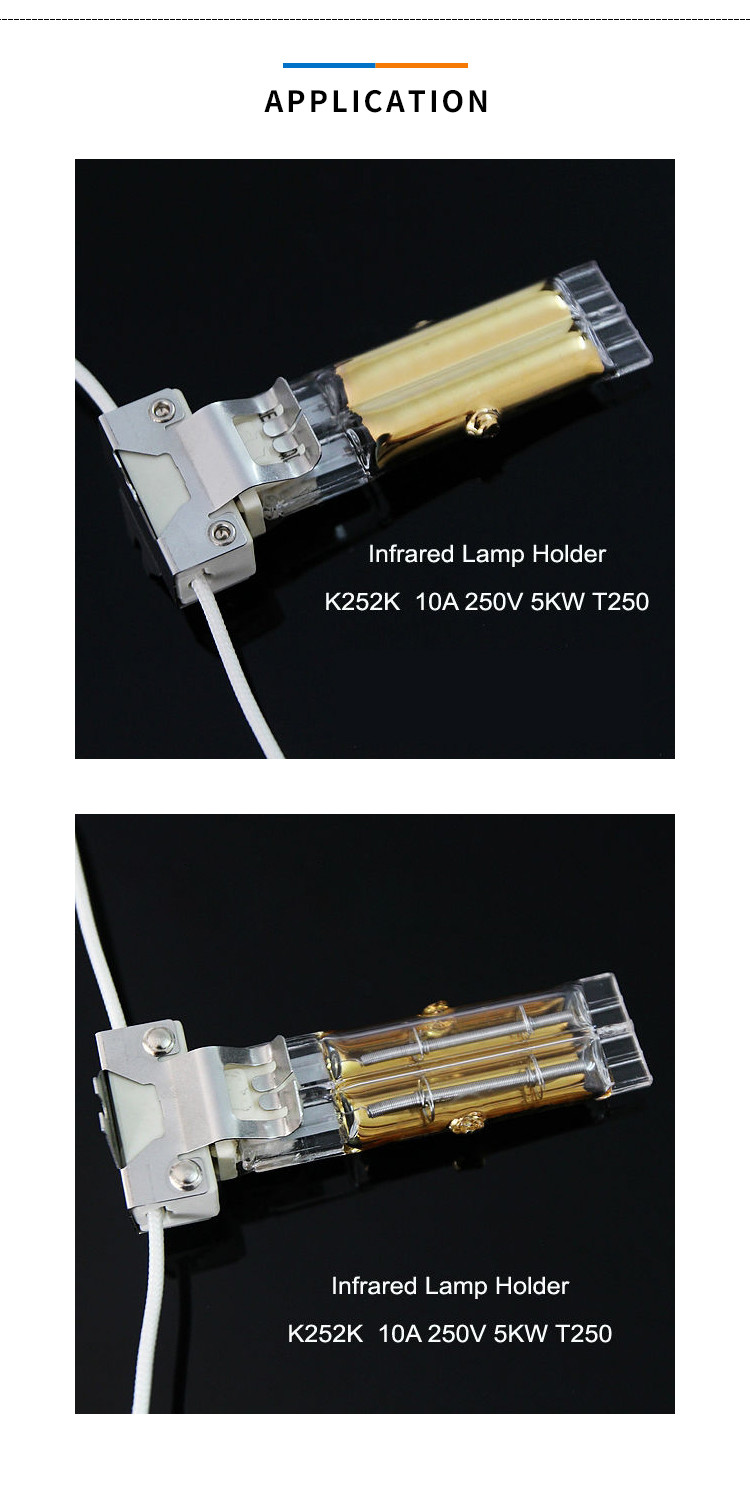 IR Lamp Ceramic Heat Bulb Holder , 10A 250V 5KV lamp holder clip