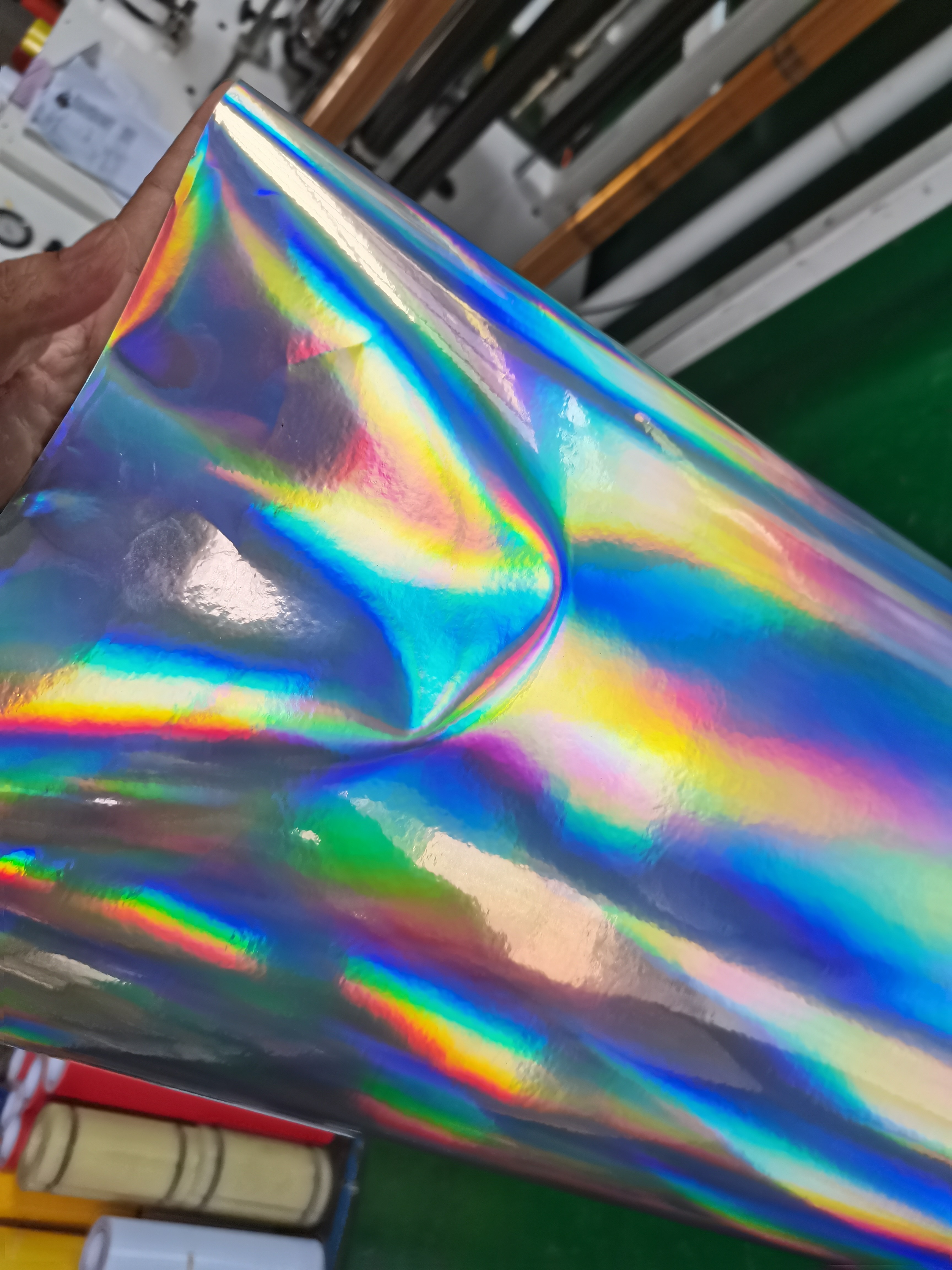 Eco-Solvent Printable Holographic Self Adhesive Vinyl Laser Adhesive Holographic Vinyl Sticker With For Digital Printing