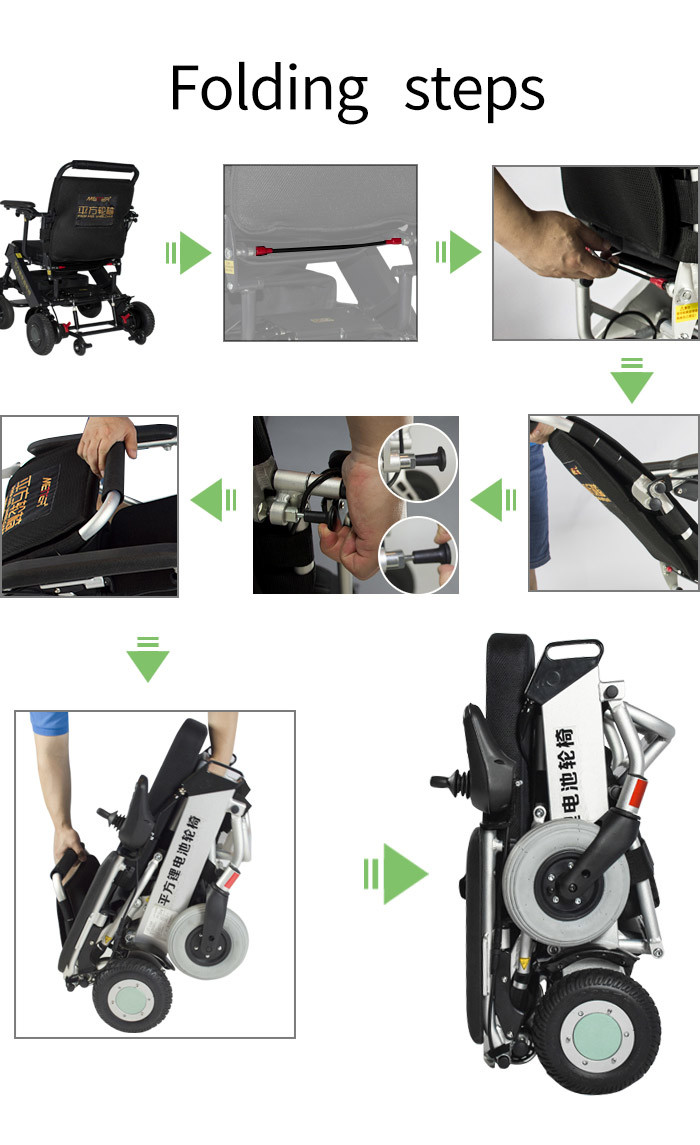 Hot Sale Aluminium Light And Foldable Power Mobility Lithium Battery Electric Wheelchair