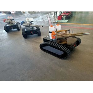 Remote Control Crawler Track Undercarriage With Foggy Machine
