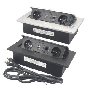 CE Rohs approved conference hidden table top power outlet with usb charger