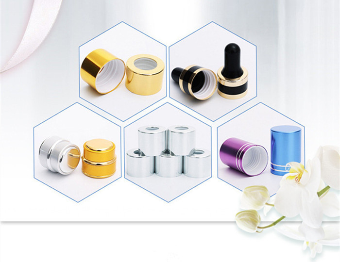 Shiny Gold Plastic Bottles Caps Closure 38mm For Aromatherapy Cosmetic