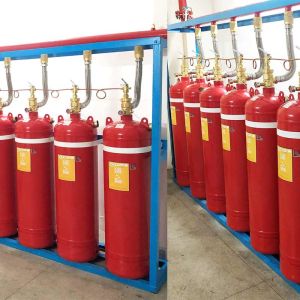 Enclosed Flooding IG541 Inert Gas Fire Suppression System Clean Without Residue