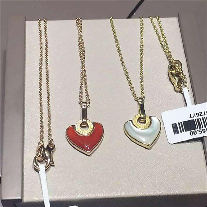 B BVGARI series love diamond necklace 18k gold white gold yellow gold rose gold diamond necklace