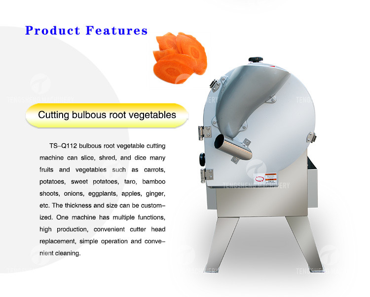 Stainless Steel Potato Vegetable Dicer Machine Rotating Bezel Nonexpendable