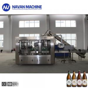  18 Heads Beer Cap Gas Filled Glass Bottle Filling Machine Cleaning Filling Cap Three In One Manufactures