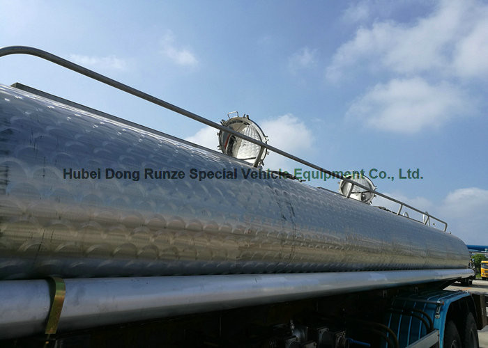 FOTON Polished Stainless Steel Tanker Trucks 18000liters for Drinking Water , Liquid Food ,oil