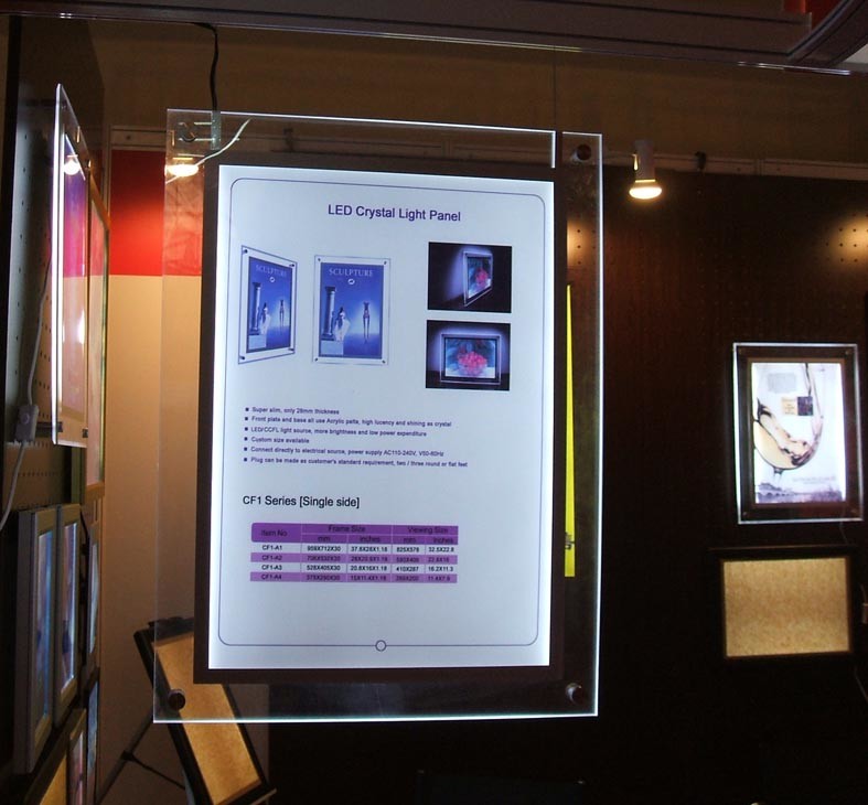 Table Standing 220V Square Movie Poster Light Box Backlit Slim Led Poster Frame