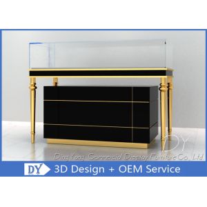 China OEM Jewelry Showcase Display Pull - Out Drawers With Lights And Locks on sale
