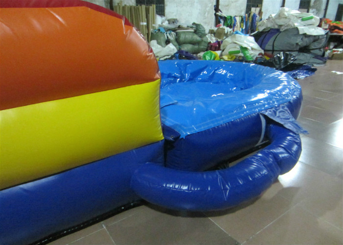 Best sale rainbow inflatable water slide bright colour inflatable slide with pool
