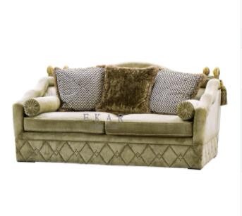 Antique Hotel Furniture Loveseat 2 Seater Velvet Waiting Sofa MKBN-KS2310-002