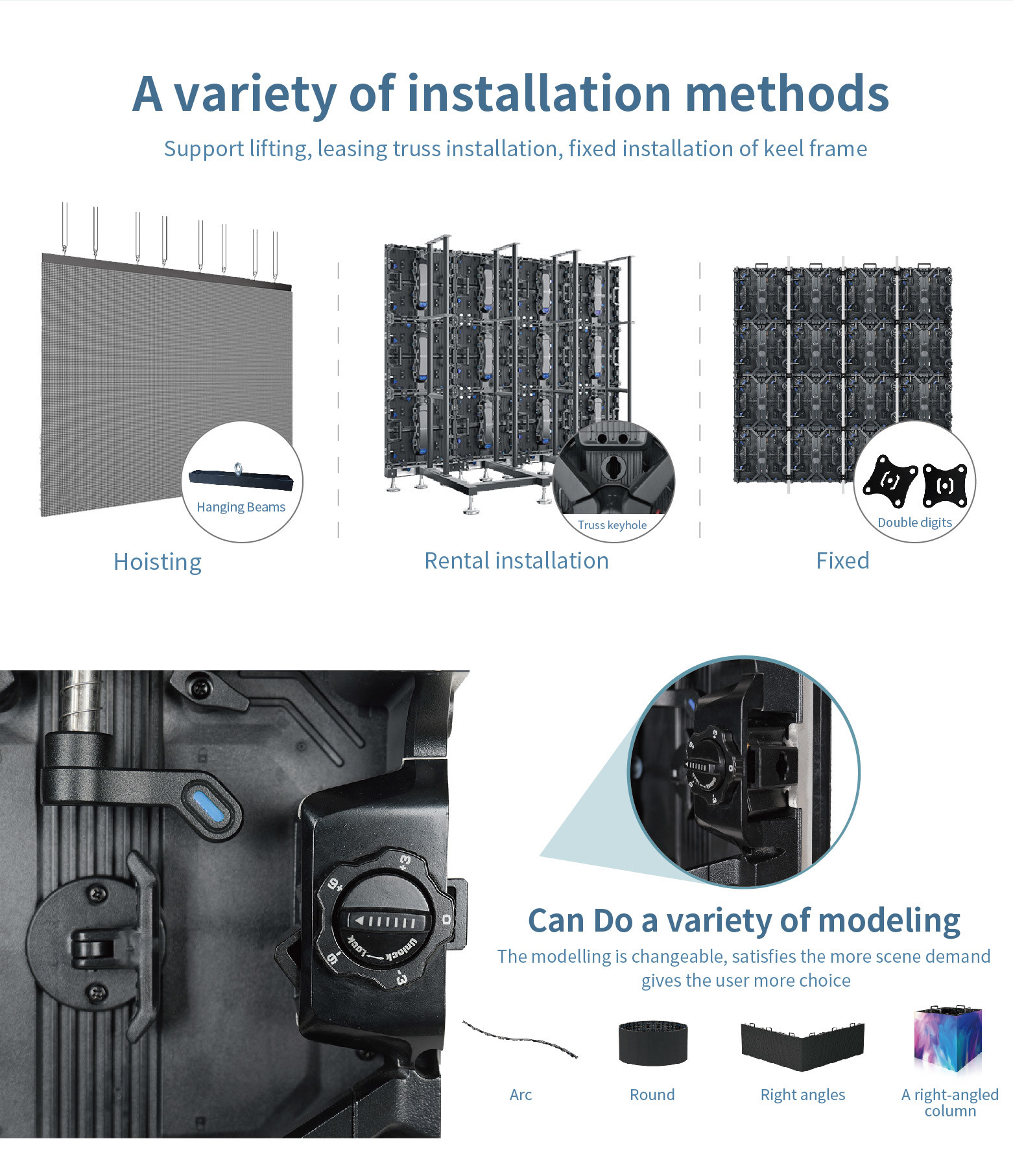 Outdoor P3.91 High Resolution LED Display Screen Panel 12Bit Front Maintenance