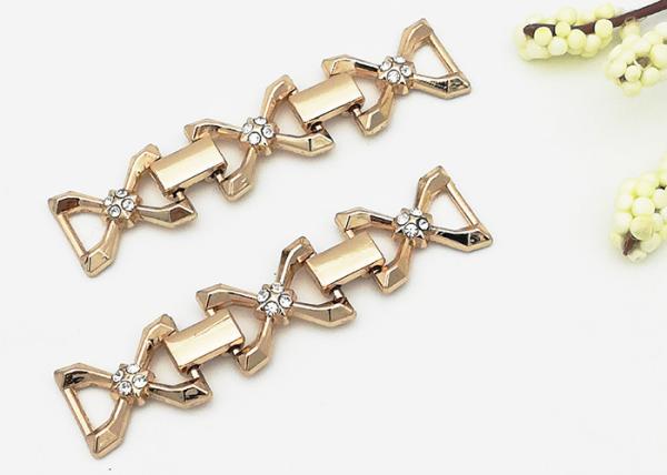 Zinc Alloy Shoe Accessories Chains With Crystal Ornaments Suitable For Girl