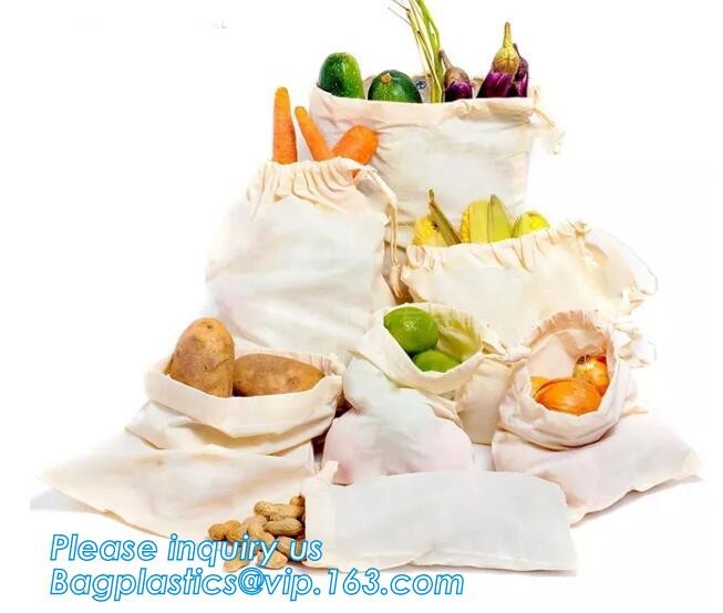 Reusable Solid Shopping Bag String Grocery Bag Shopper Cotton Tote Mesh Net Woven Portable Durable Shopping, BAGEASE