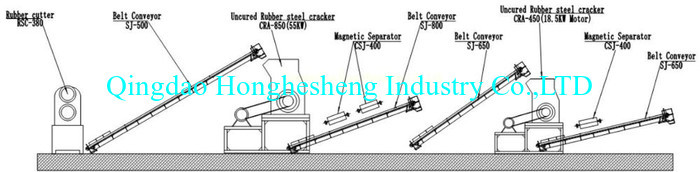 Unvulcanized Uncured Green Scrap Rubber Steel Separator 15CM 17CM Automatic