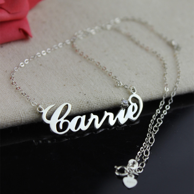 Trendy Fiance Custom Silver Necklaces