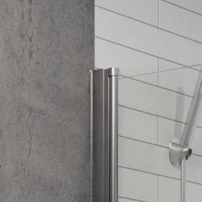 Folding Tempered Glass Shower Screen , OEM Tub Shower Door