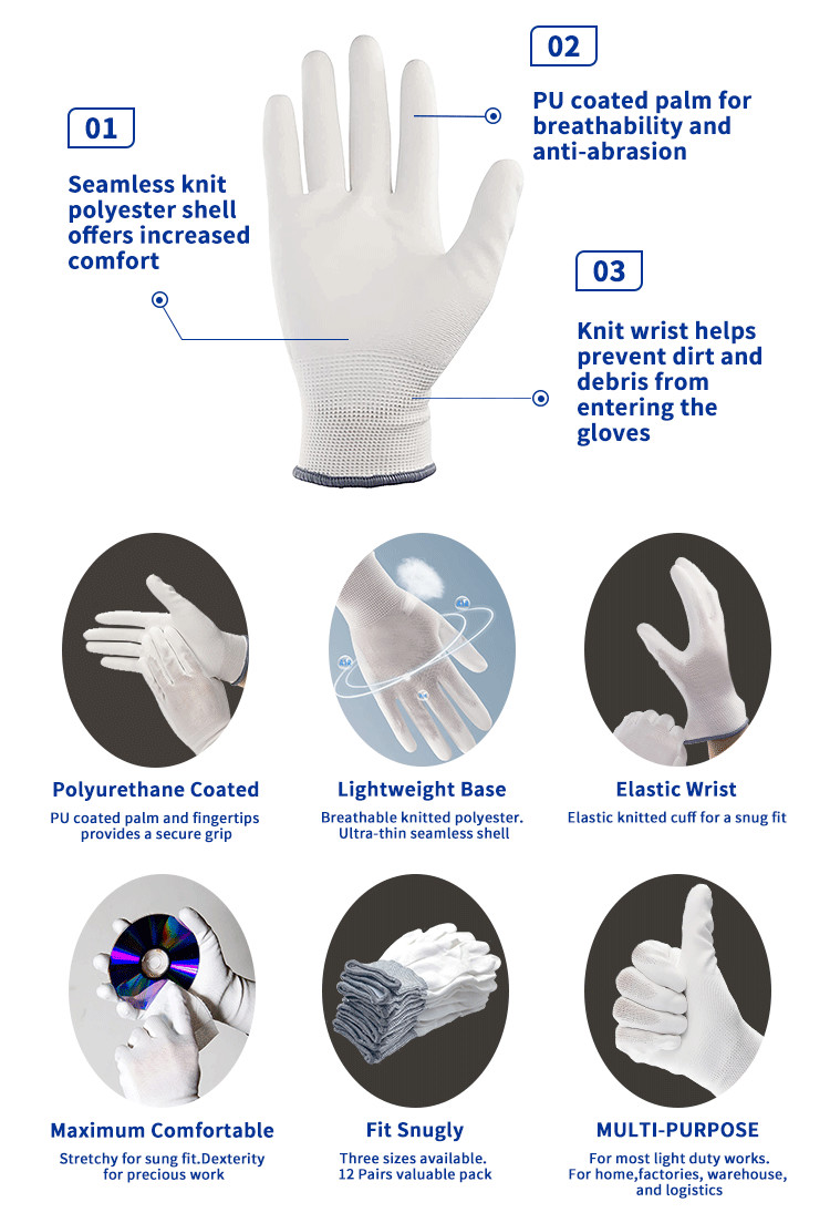 Aramid Cut Resistant Cleanroom Gloves Optional Size Knitted Tactical Gloves High Quality