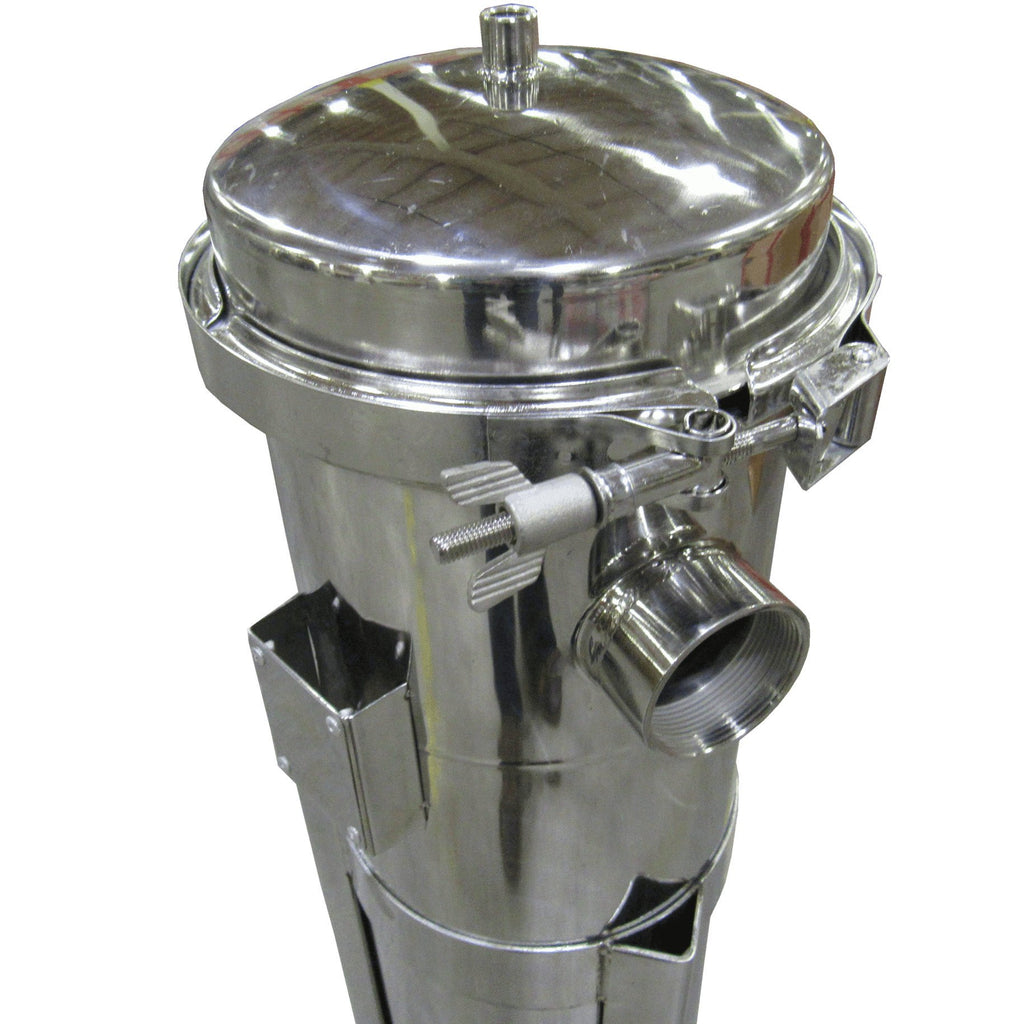 62KG Weight Manufacturing Plant 304 Stainless Steel Bag Filter Housing 2 Inch NPT Inlet150PSI