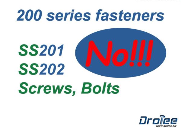 Do you have stainless steel 201 or 202 screws?