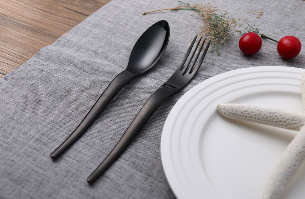 Mirror Polish With Hand Polish Silver Color Cutlery Set Stainless Steel Silveware Set