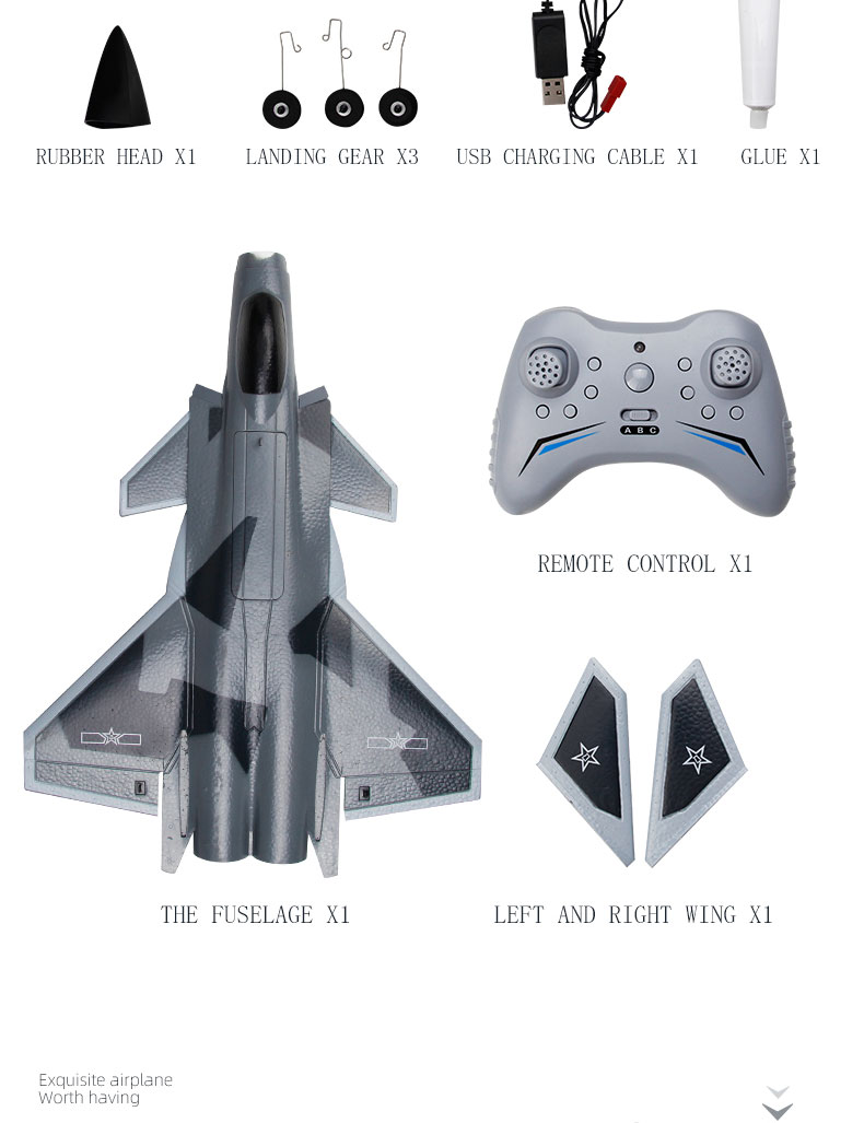 2.4g Fx9630 6 Axis Gyro Epp Foam J20 Rc Glider Airplane Fixed Wing Outdoor Remote Control Rc Plane Aircraft Flying Toys