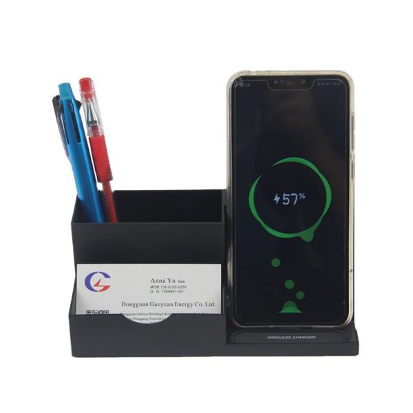 ABS Material Leather Pen Holder Custom Logo Ultraportable Nontoxic With LED