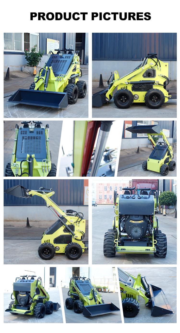 1 Ton Euro5 Standard Multifunctional Quick Change Mini Skid Steer Loader for Loading