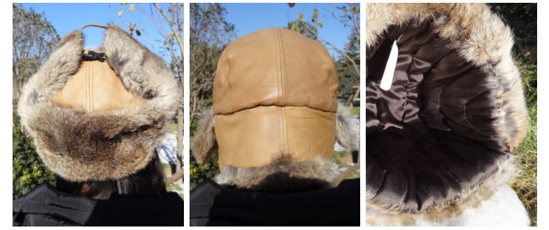 Custom Aviation Shearling Trapper Hat Earflap Rabbit Fur Trim Ushanka Hats