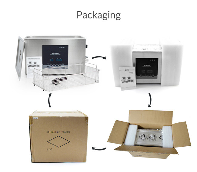 500 Watt Ultrasonic Cleaning Equipments Touch Key Cleaner Auto Parts 27L 40kHz