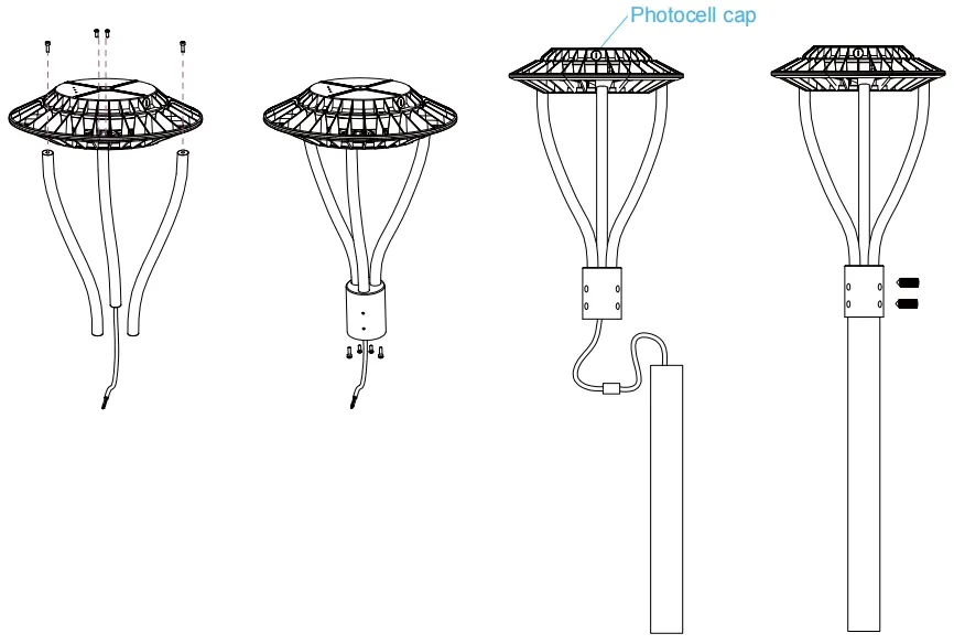 Factory Price Ajustable Anti-Moisture IP65 150W Waterproof 140lm/W Fairy Lawn Courtyard Landscape Park Yard Pathyway Street Post Top LED Garden Light