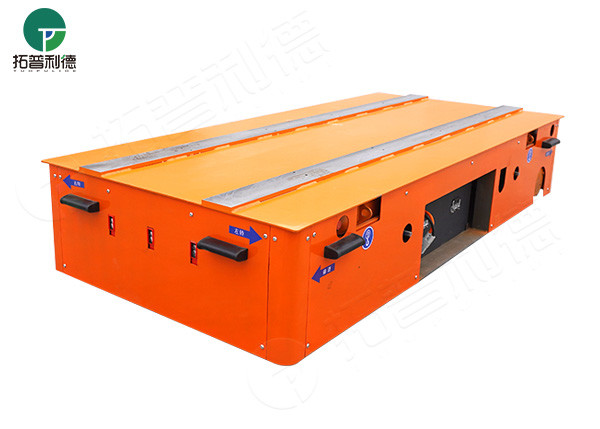 Electric Assembly Line Battery Power Trackless Transfer Cart 40 Ton