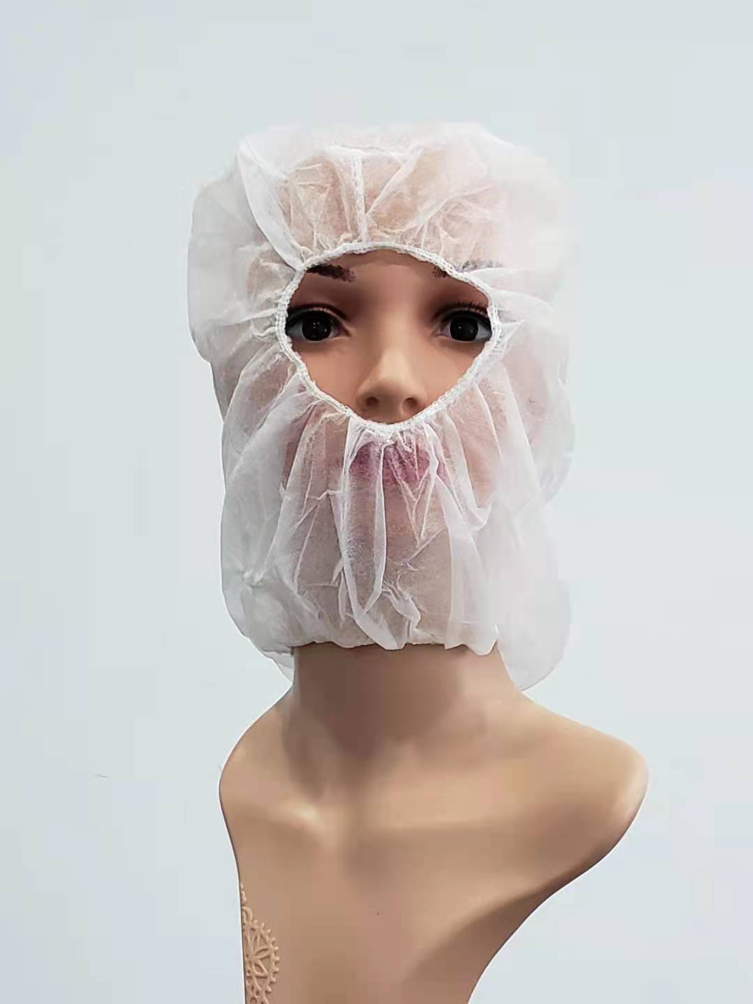 High Quality Disposable PP Astronaut Caps Non woven Hairnet Cap Hood Cover Non-woven Hood Balaclava Face Cover