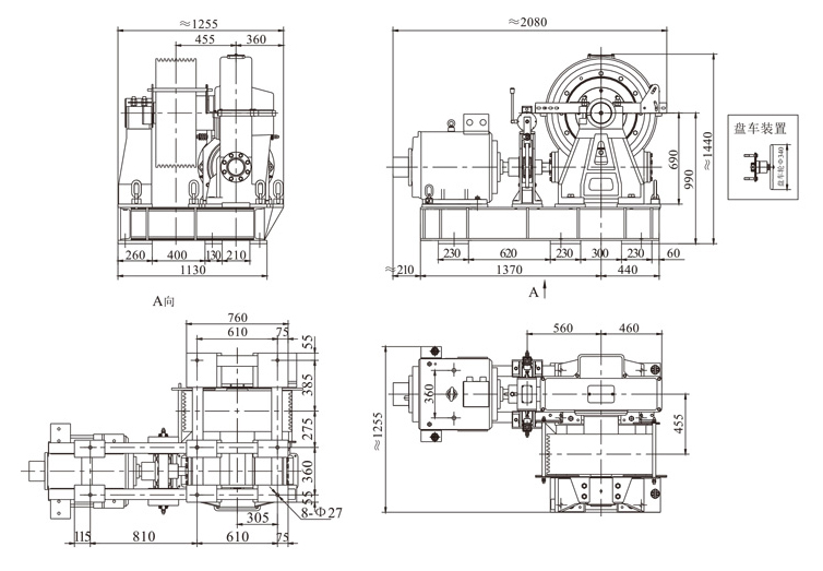 Elevator geared traction machine
