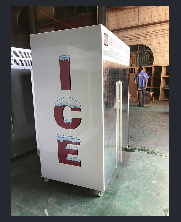 1841L R404a Bagged Ice Merchandiser With Heating Glass Door