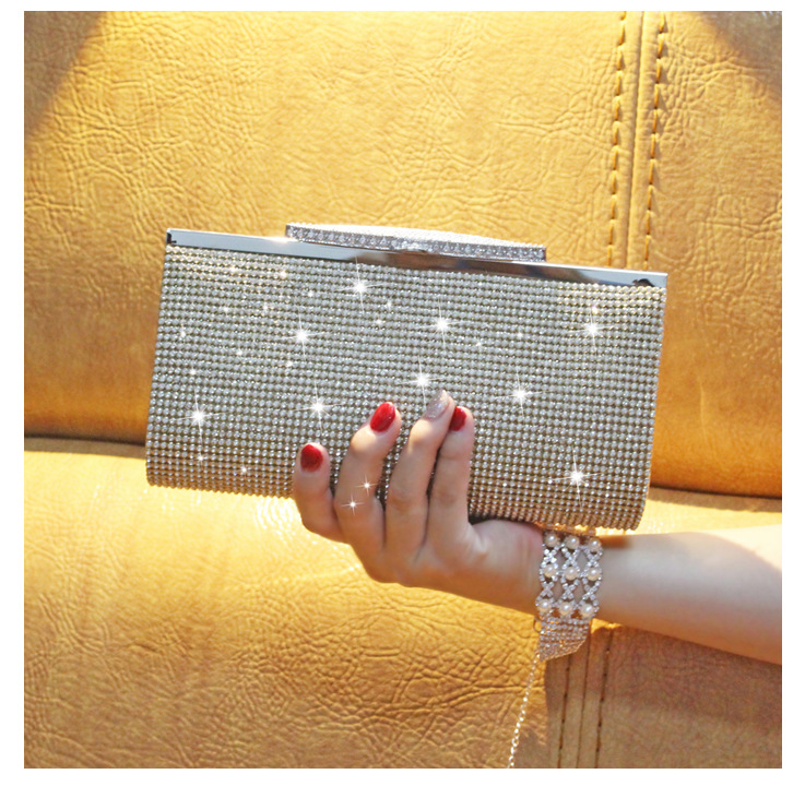 Minibook Fashion Handbag Customize Diamond Shoulder Bag for Annual Evening Party