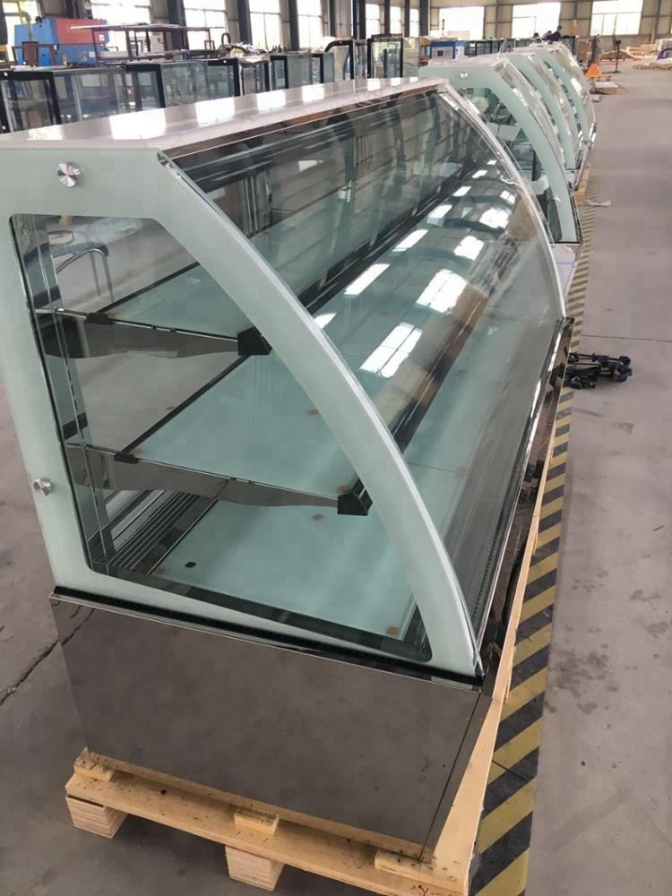 Cake showcase refrigerator pastry display case freezer for bakery shop with CE/ETL